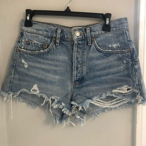 Agolde parker denim shorts
